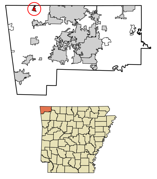 benton county arkansas incorporated and unincorporated areas sulphur springs highlighted 0567760.svg